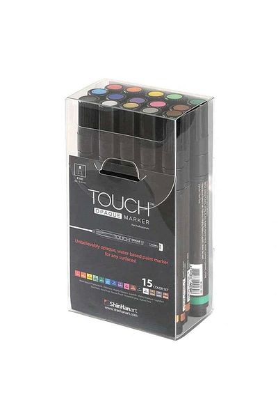 Touch Opaque Water Based Marker Pen 0.8-1.3mm - Fine Pack 15 Colors -Sh8615003-2003
