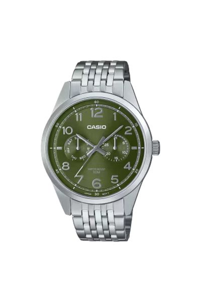 Casio CASIO Men's Analog Green Dial Watch - MTP-E340D-3AVDF