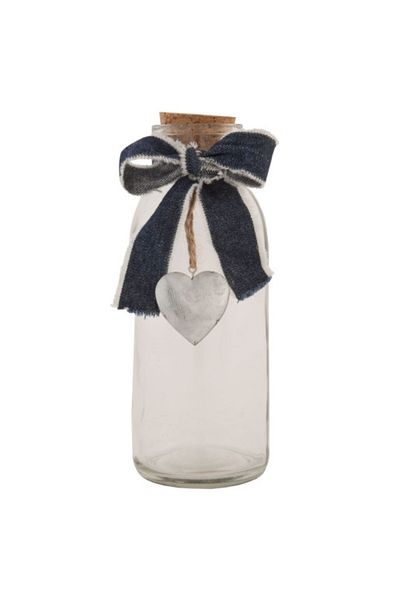 Clayre & Eef Decorative Glass Bow Ø 8x20 cm
