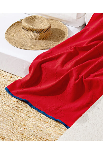 Madame Coco Πετσέτα θαλάσσης Pappier 100% βαμβακερή - Κόκκινη - 70x150 cm