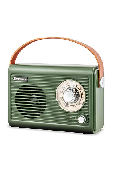Electromures Retro radio with Bluetooth speaker Electromures EM 1005, 5V, 1500 mAh, Autonomy 6 h, Green