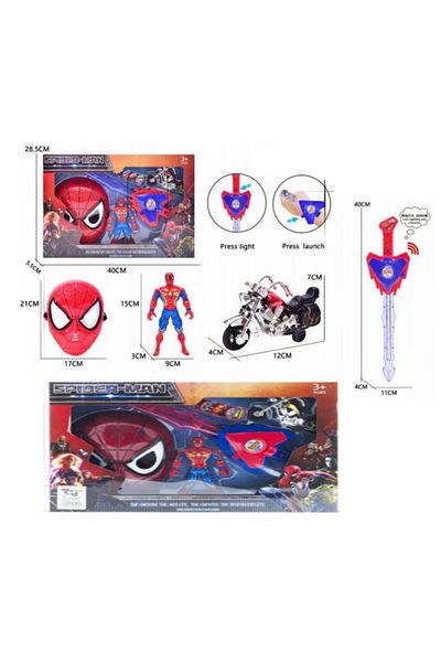 rexa Spider-Man Hero Ride Set – Motorcycle, Sword & Mask Adventure Pack