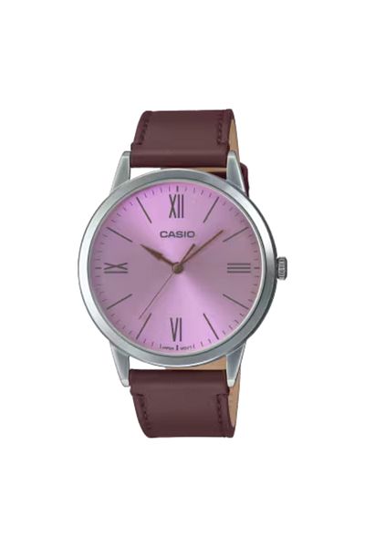 Casio ساعة كاسيو للرجال بمينا وردي تناظري - MTP-E600L-5BDF