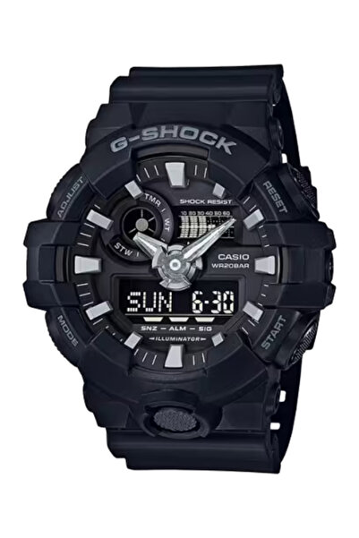G-SHOCK ساعة جي شوك للرجال، تناظرية ورقمية، بمينا أسود - GA-700-1B