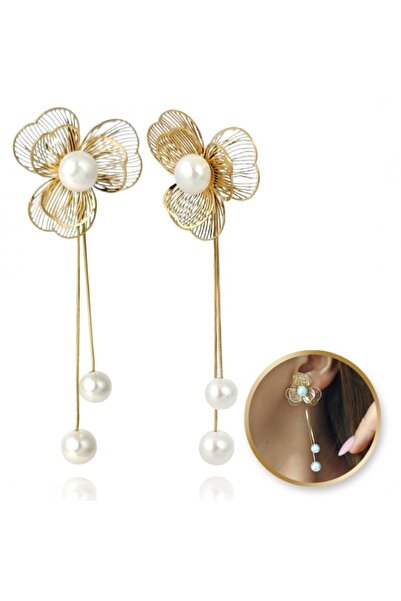 ECARLA Stainless steel earrings, 14K gold plated, with stud, Ecarla, KST3361