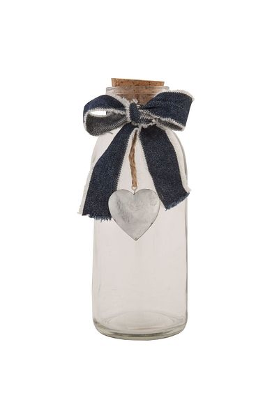Clayre & Eef Decorative Glass Bow Ø 8x20 cm