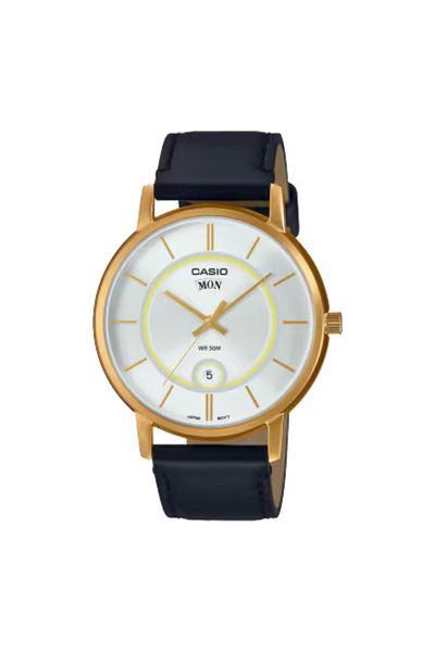Casio Men's Analog White Dial Watch - MTP-B120GL-7AVDF