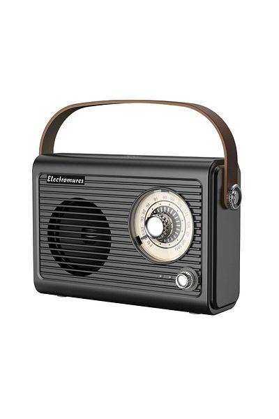 Electromures Retro radio with Bluetooth speaker Electromures EM 1005, 5V,1500 mAh, Autonomy 6 h, Black