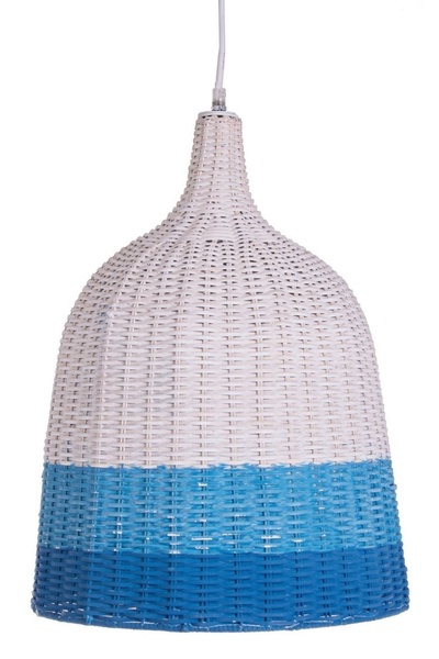 Bizzotto Λευκός και μπλε πολυέλαιος από ρατάν Sky, 40W, Ø 37 cm x 52 h