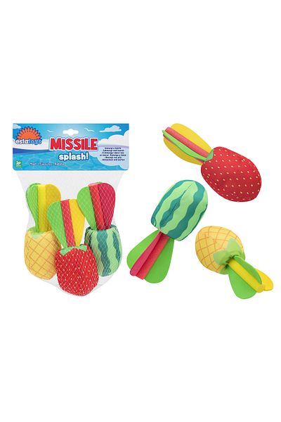 GLOBO Set of 3 fruit-shaped water torpedo toys, for the pool and sea, Globo, +3 years