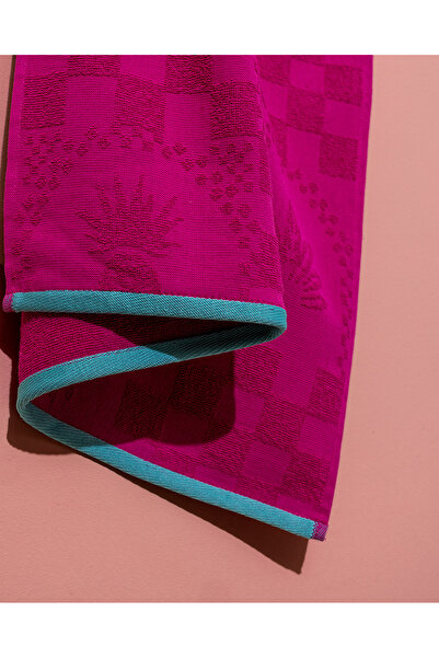 Madame Coco Πετσέτα θαλάσσης Tarpoue 100% βαμβακερή - Φούξια - 70x150 cm
