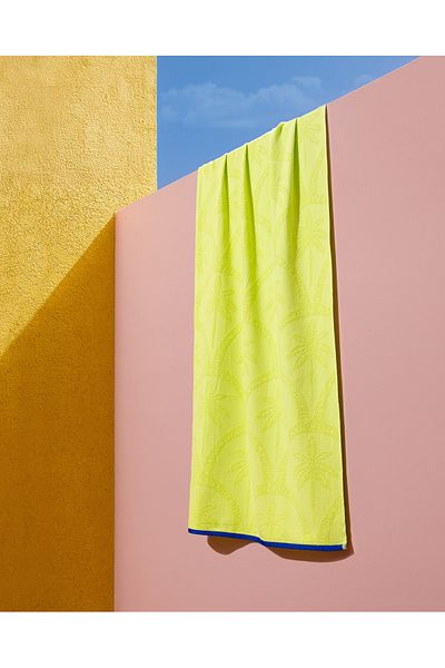 Madame Coco Palmie 100% Cotton Beach Towel - Green - 70X150 cm