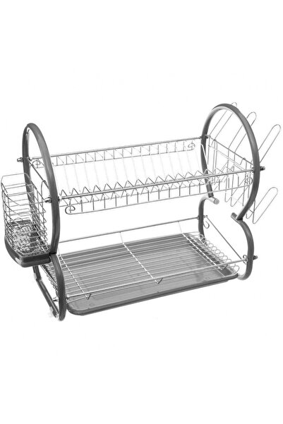 5five Simple Smart 5FIVE Sivý odkvapkávač na riad, viacúrovňový, 52x26x39 cm