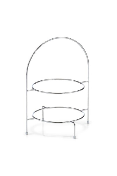 zeller Βάση σερβιρίσματος, XXL, Χρωμιωμένο ατσάλι, Λευκό/Ασημί