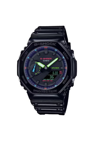 G-SHOCK G-SHOCK Men's Analog-Digital Black Dial Watch - GA-2100RGB-1ADR