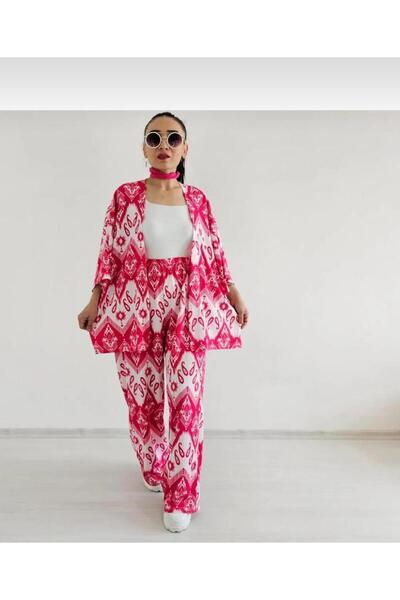 Moda Gülse Oversized Kimono Suit Saks