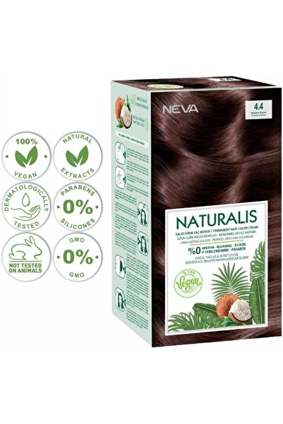 Neva Naturalis Permanent Hair Color – Vegan, Ammonia-Free, Long-Lasting, 100% Gray Coverage, Organic