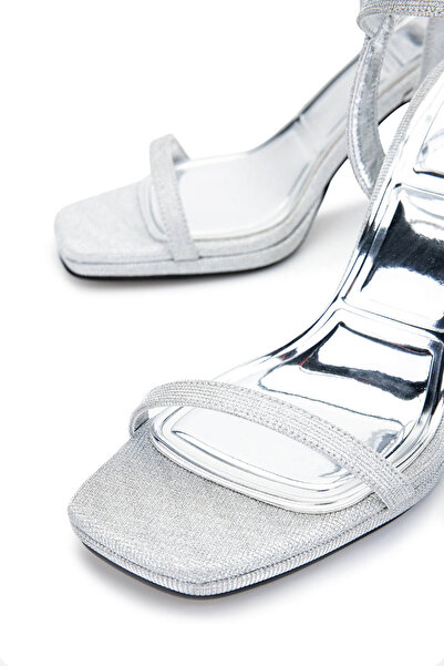 Tamer Tanca Women's Vegan Silver Heeled Shoes