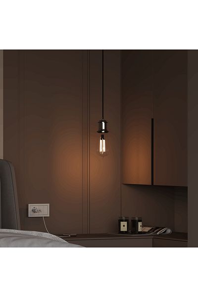 Ucandle Metal pendant light, silver and gold color - copper