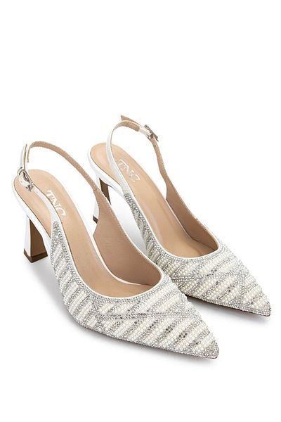 Tamer Tanca Women's Vegan White Heeled Shoes