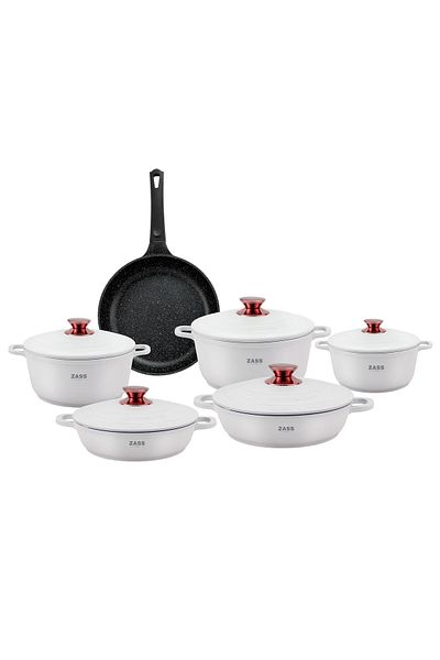 Zass Set de oale Gourmet ZG-ACS 01 din aluminiu de înaltă calitate, alb