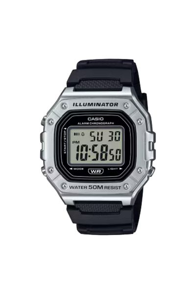 Casio ساعة كاسيو الرقمية للرجال بمينا أسود - W-218HM-7AVDF