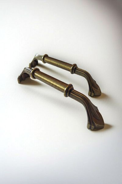 Dizaynhouse 128 mm Swan Series Antique Yellow Furniture Handle, Antique Metal Kitchen Cabinet Handle and Drawer Handle