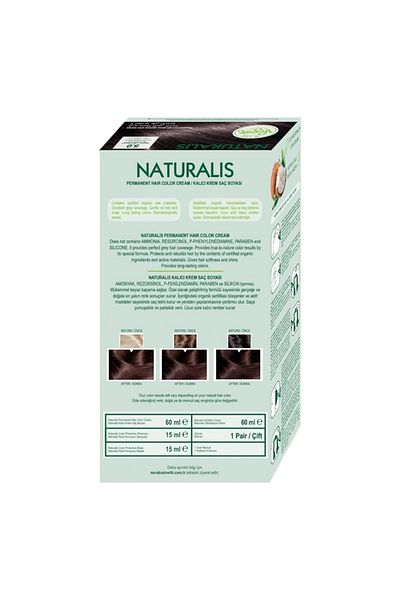 Neva Naturalis Permanent Hair Color – Vegan, Ammonia-Free, Long-Lasting, 100% Gray Coverage, Organic