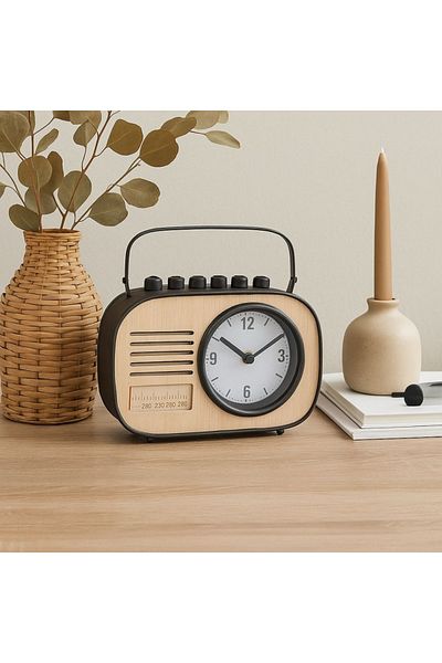 Gift Design Vintage Table Clock, 22x19x5 cm – H&S Collection