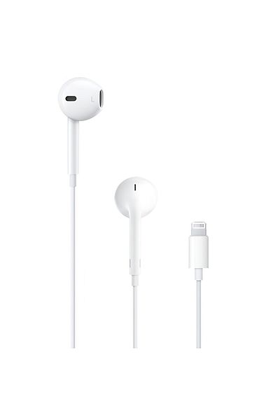 Apple Earpods Lightning, Microphone, Volume Control, Clear Sound, White