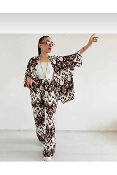 Moda Gülse Oversized Kimono Suit Saks