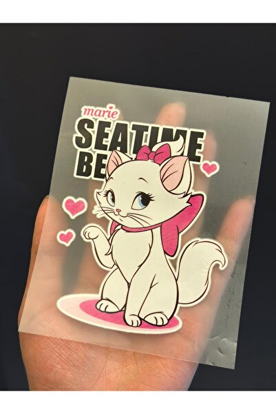 Gönülden Tasarım Design care se lipsește prin călcat Alb K pisică Imprimare p...