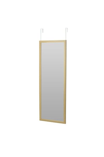 Gift Design Door mirror, with hanger, 34x94 cm, wood tones