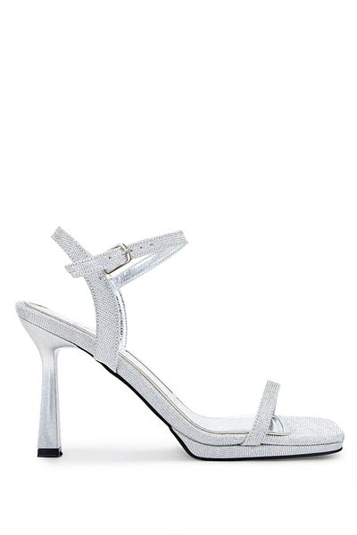 Tamer Tanca Women's Vegan Silver Heeled Shoes