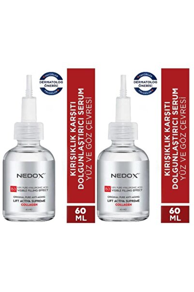 NEDOX 2 Adet Kırışıklık Karşıtı Dolgunlaştırıcı Botoks B3 Kolajen Serum 60 ml...