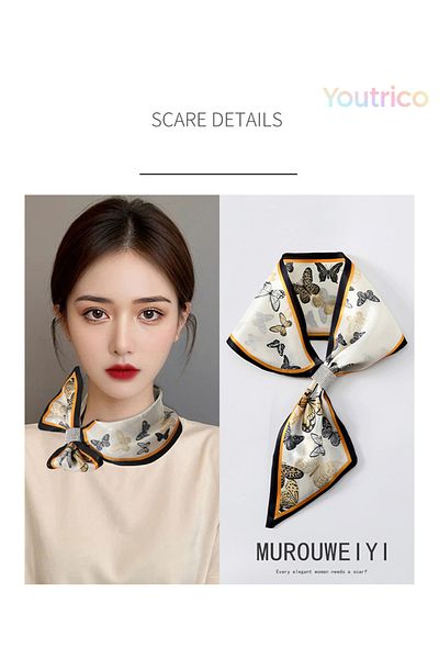 Youtrico Perforated scarf,Patterned,Double Sided,Reflective yarn,Butterflies fly