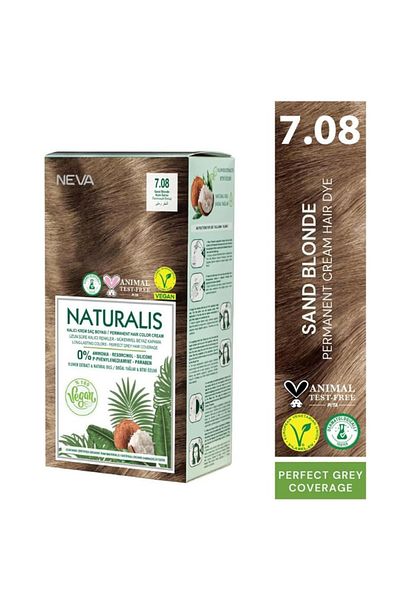Neva Naturalis Permanent Hair Color – Vegan, Ammonia-Free, Long-Lasting, 100% Gray Coverage, Organic