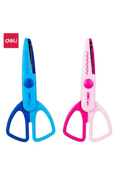 Deli Deli ED60001 School Scissors, 135mm, Assorted Colours – For Kids’Crafts & DIY Use