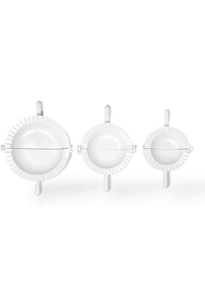 OFERTAS Y REBAJAS Set de 3 forme pentru găluște și o pensulă OFERTAS Y REBAJAS, plastic, alb, 7/8/10 cm
