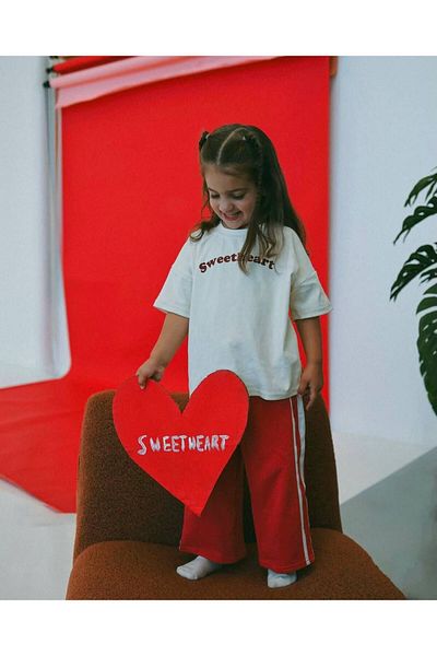 GAist Kids Baby Girls' Written T-Shirt Striped Pants Top and Bottom Set