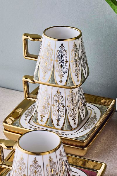 Perotti Ottoman 6-Person Porcelain Coffee Cup Set