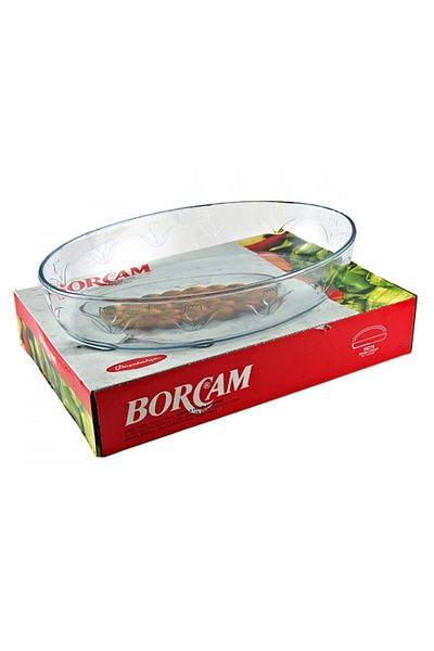 Borcam Yena oval heat-resistant baking tray 3.2L 35x24cm
