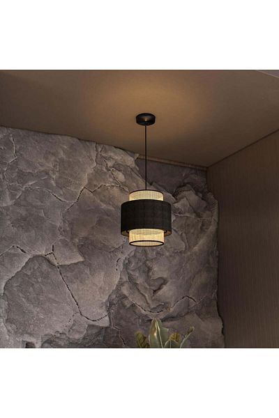Ucandle Single wooden pendant light, 30 cm diameter