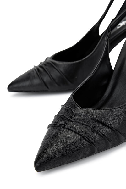 Tamer Tanca Kadın Vegan Siyah Topuklu Ayakkabı