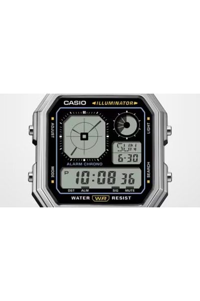 Casio CASIO Unisex Digital Grey Dial Watch - A130WE-1ADF