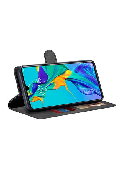 SKYDDAR INNOVATION Case for Huawei P30, Diary Book, book type, with Inner Wallet, Black, sticker set