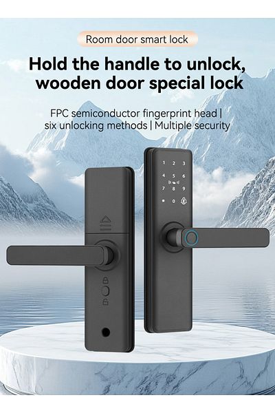 sharpdo WiFi Smart Fingerprint Electronic Door Lock,Fingerprint/Card/Key/Password/Bluetooth