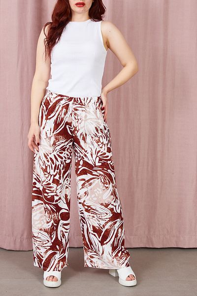 DPARİS Patterned Elastic Waist Trousers
