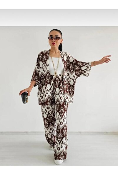 Moda Gülse Oversized Kimono Suit Saks