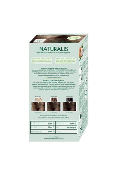 Neva Naturalis Permanent Hair Color – Vegan, Ammonia-Free, Long-Lasting, 100% Gray Coverage, Organic